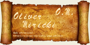 Oliver Miricki vizit kartica